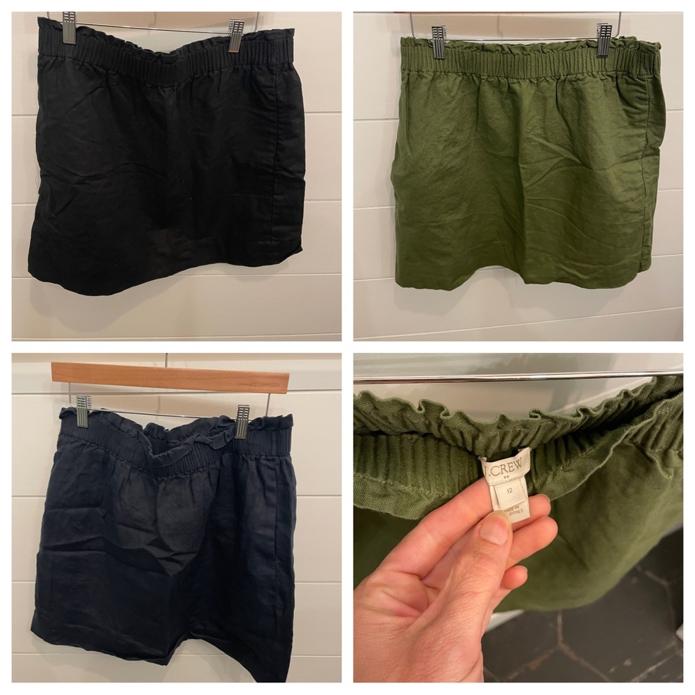 Set of 2 J Crew Paperbag skirts